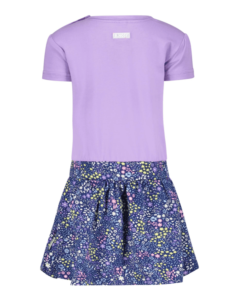 Mini girls dress w/ lilac top and 2 layer leopard skirt - B.Nosy