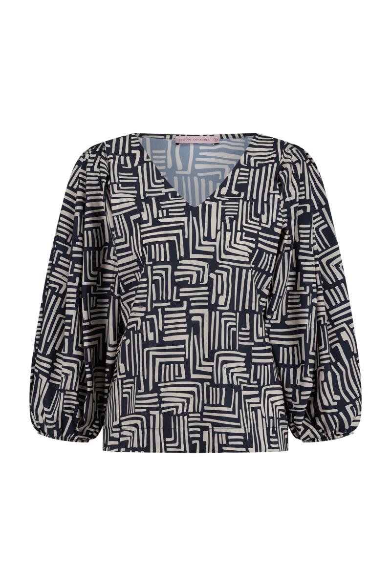 Arlene graphic 3/4 top - Studio Anneloes