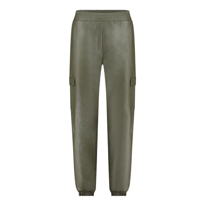 Evi leather cargo trousers - Studio Anneloes