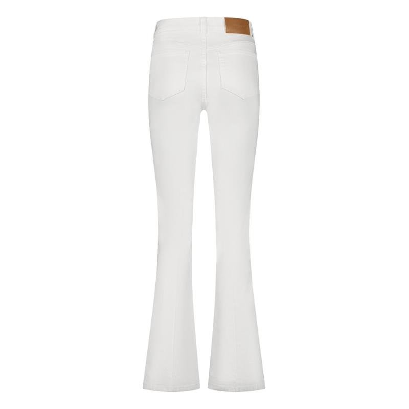 Bella Pockets Flared White Jeans - Fifth House