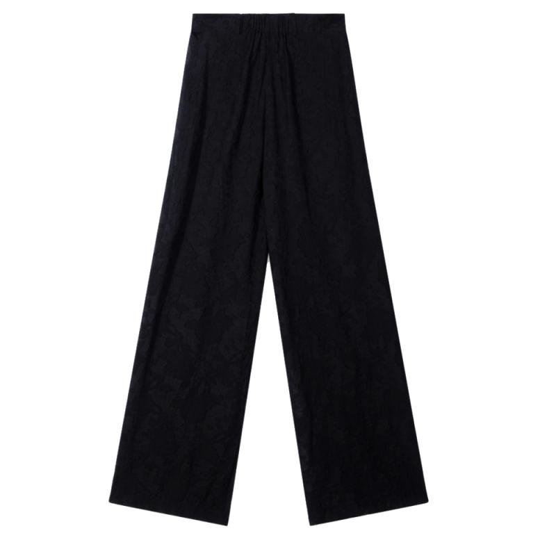 Ladies Woven Burn Out Jacquard Pants - Alix The Label