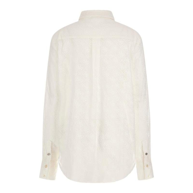 LS viola 4G logo embro shirt - GUESS