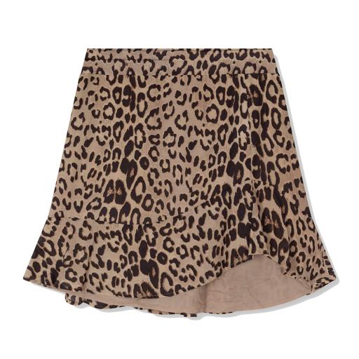 Alix The Label - Ladies Woven Animal Ruffle Skirt