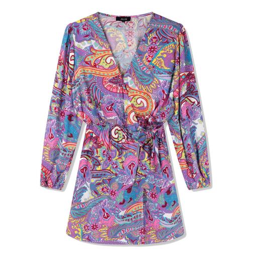 Alix The Label - Ladies Woven Paisley Wrap Dress