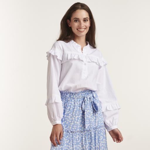 Blouse Met Ruffles 23058 - Smashed Lemon - Alternatieve afbeelding