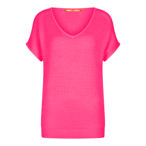 Nosy Label - Trish Lurex Ajour V-Neck Shortsleeve