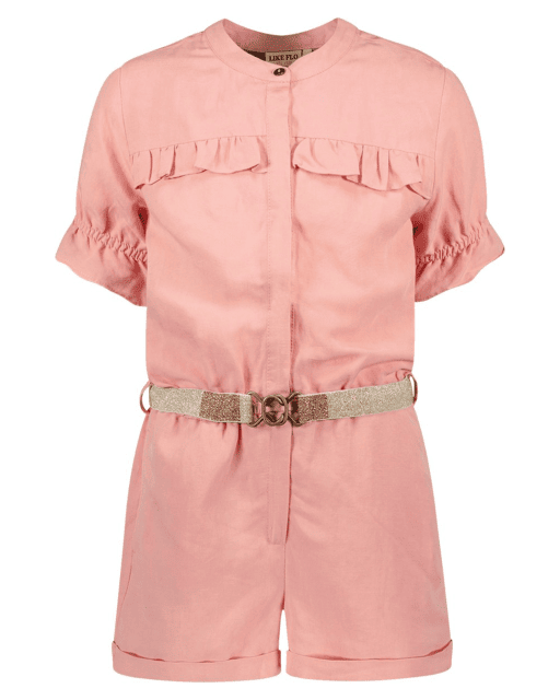 Like Flo - Flo girls linnen jumpsuit with belt