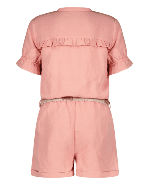 Flo girls linnen jumpsuit with belt - Like Flo - Alternatieve afbeelding