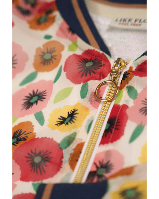 Flo girls chiffon flower baseball jacket - Like Flo - Alternatieve afbeelding