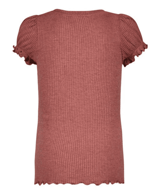 Flo girls solid rib ss tee with button closure - Like Flo - Alternatieve afbeelding