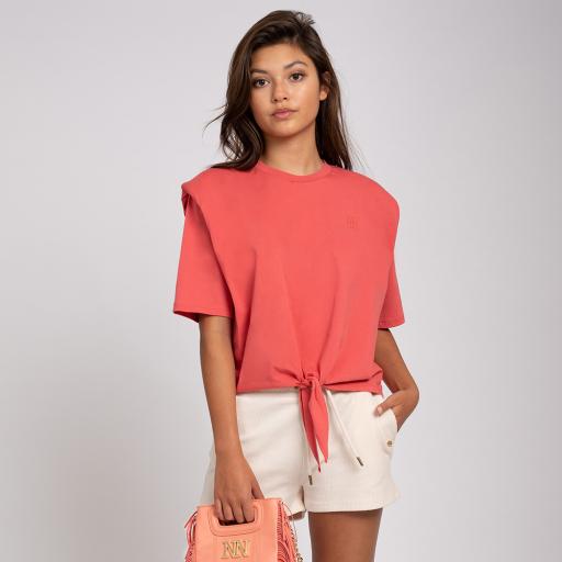 Padded Shoulder T-Shirt - NIK&NIK - Alternatieve afbeelding