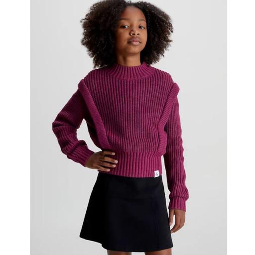Calvin Klein Kids - Mock Neck Peplum Sweater