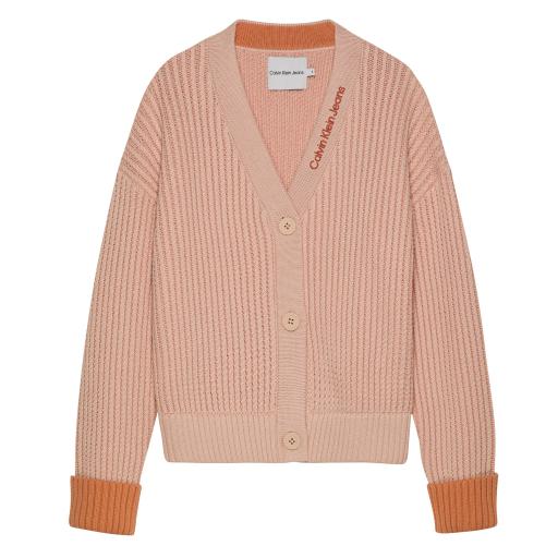 Calvin Klein Kids - Relaxed Duo Tone Rib Cardigan