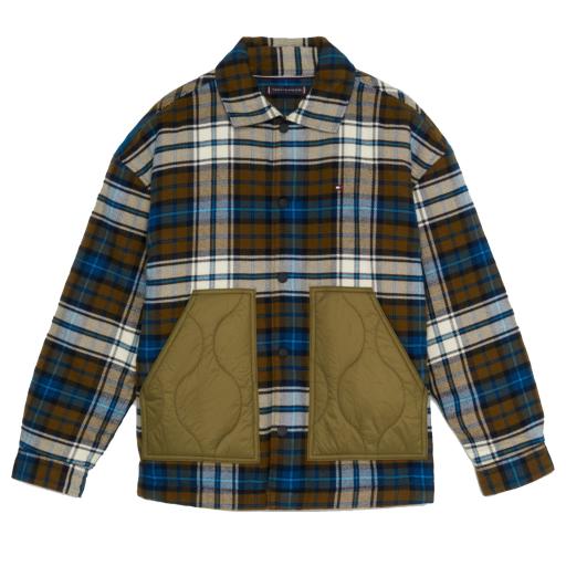 Tommy Hilfiger Kids - Tommy Tartan Nylon Mix Overshirt
