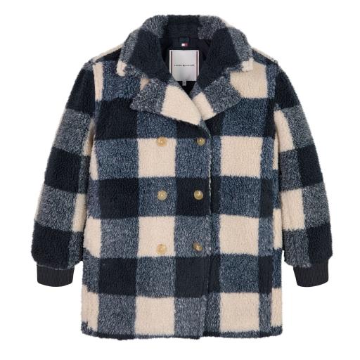 Tommy Hilfiger Kids - Teddy Oversized Gingham Peacoat