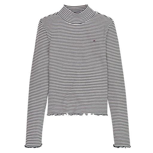 Tommy Hilfiger Kids - Stripe Mock Neck Top Longsleeve