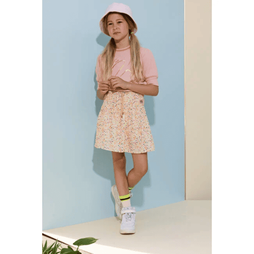 Nellie skirt short with elastic details + short lining - NoNo - Alternatieve afbeelding