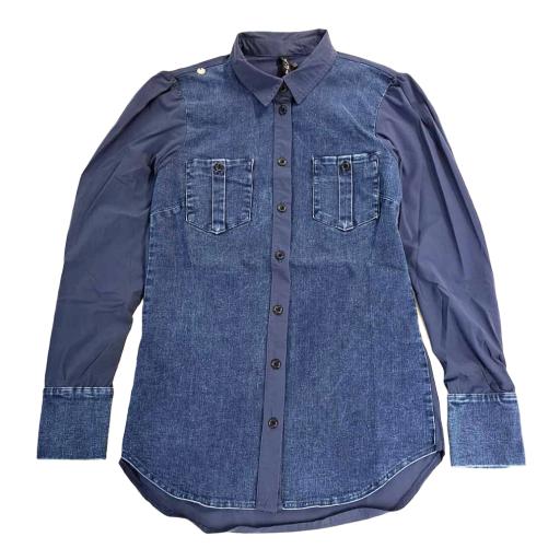 ZIP73 - Blouse Jeans Lange Mouw