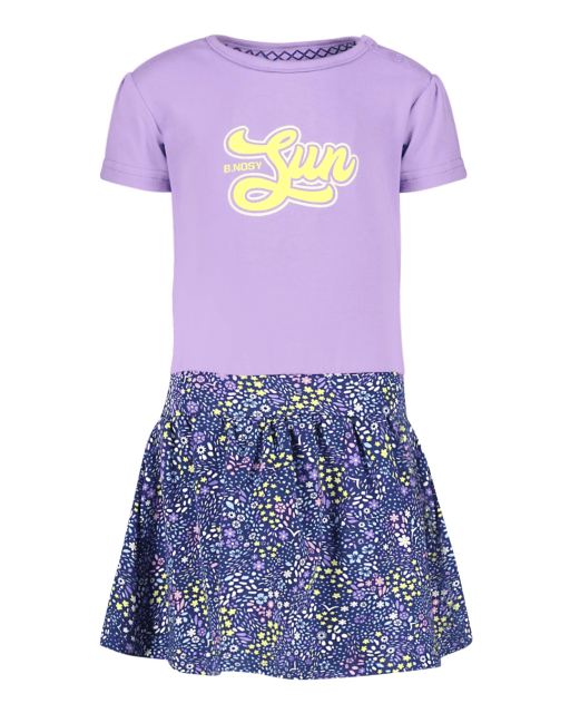 B.Nosy - Mini girls dress w/ lilac top and 2 layer leopard skirt