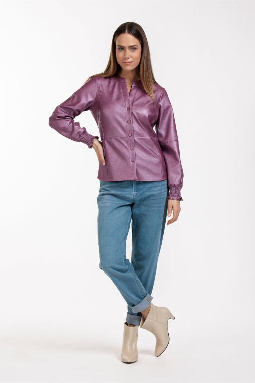 Isabeau metallic leather blouse - Studio Anneloes - Alternatieve afbeelding