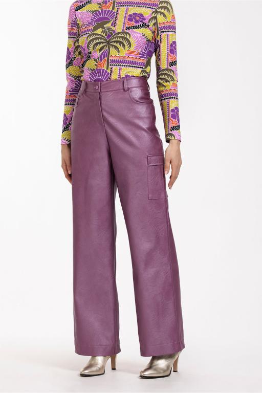 Selina metallic leather trousers