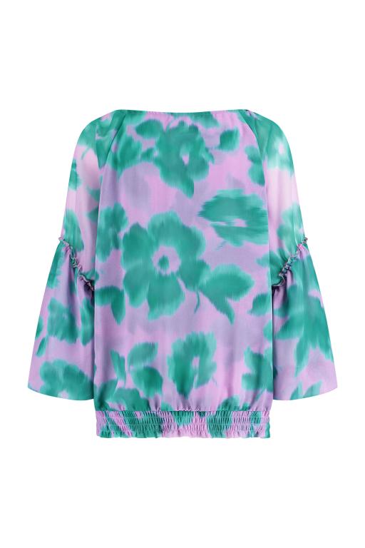 Lorin flower crepe blouse