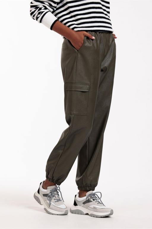 Evi leather cargo trousers