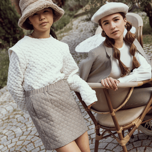 Corinda Pied Pes Skirt Bleached