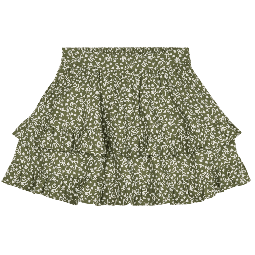 Flower Print Tiered Skirt