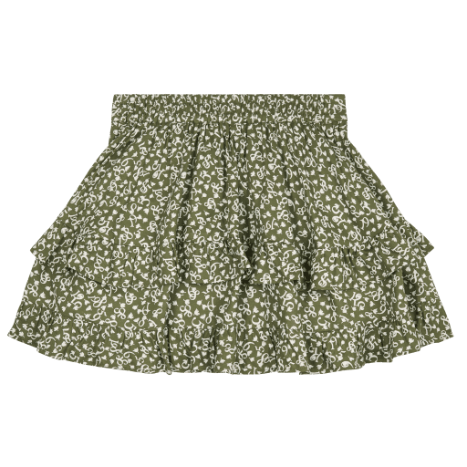 Flower Print Tiered Skirt